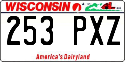 WI license plate 253PXZ