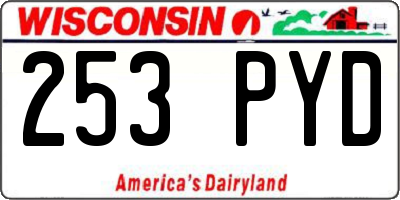 WI license plate 253PYD