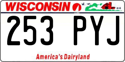 WI license plate 253PYJ
