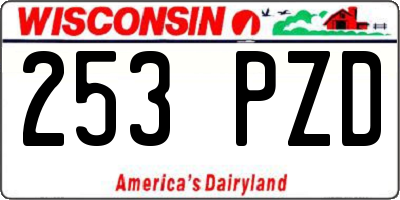 WI license plate 253PZD