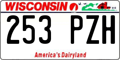 WI license plate 253PZH