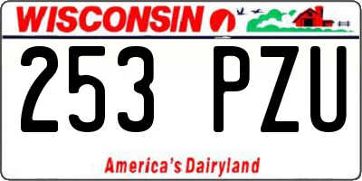 WI license plate 253PZU