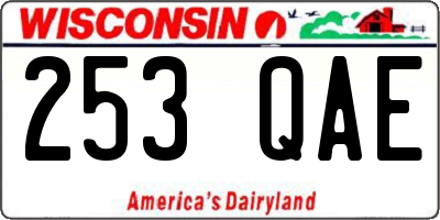 WI license plate 253QAE