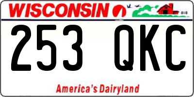 WI license plate 253QKC
