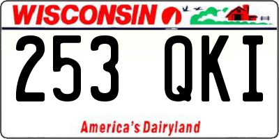 WI license plate 253QKI