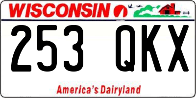 WI license plate 253QKX