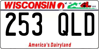 WI license plate 253QLD