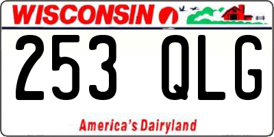 WI license plate 253QLG