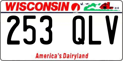 WI license plate 253QLV