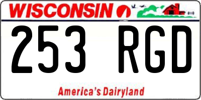 WI license plate 253RGD