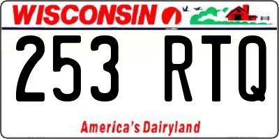WI license plate 253RTQ