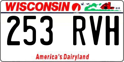 WI license plate 253RVH