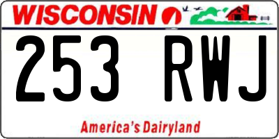 WI license plate 253RWJ