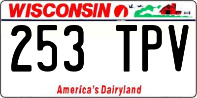 WI license plate 253TPV