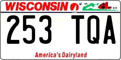 WI license plate 253TQA