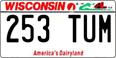 WI license plate 253TUM