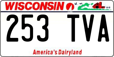 WI license plate 253TVA