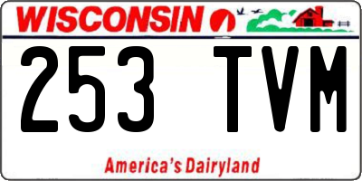 WI license plate 253TVM