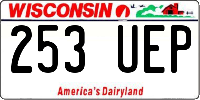 WI license plate 253UEP