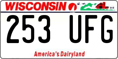 WI license plate 253UFG