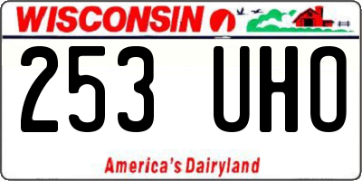 WI license plate 253UHO