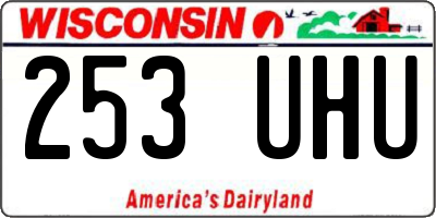 WI license plate 253UHU