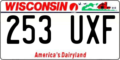 WI license plate 253UXF