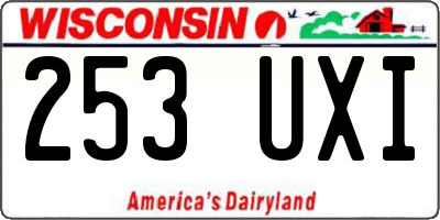 WI license plate 253UXI