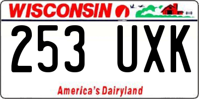 WI license plate 253UXK