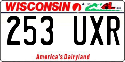 WI license plate 253UXR