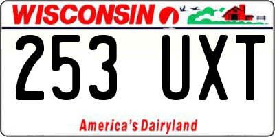 WI license plate 253UXT