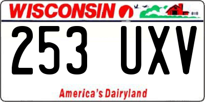 WI license plate 253UXV