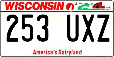 WI license plate 253UXZ