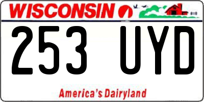 WI license plate 253UYD