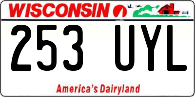 WI license plate 253UYL