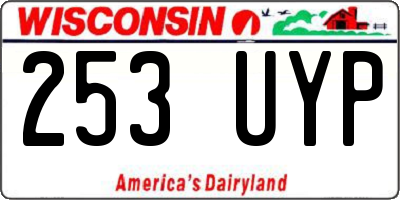 WI license plate 253UYP