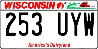 WI license plate 253UYW