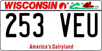 WI license plate 253VEU
