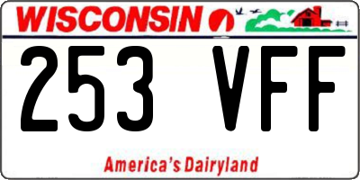 WI license plate 253VFF