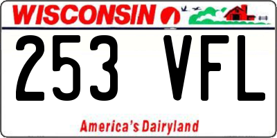 WI license plate 253VFL