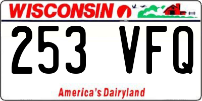 WI license plate 253VFQ
