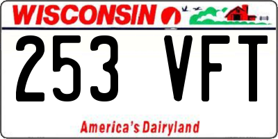 WI license plate 253VFT