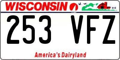 WI license plate 253VFZ