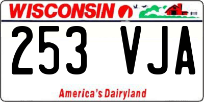 WI license plate 253VJA