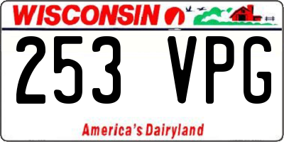 WI license plate 253VPG