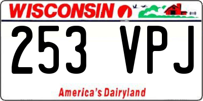 WI license plate 253VPJ