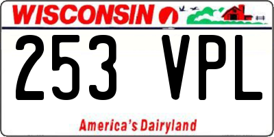 WI license plate 253VPL