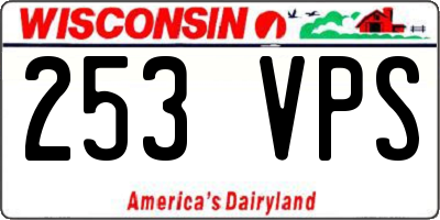 WI license plate 253VPS