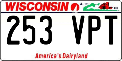 WI license plate 253VPT