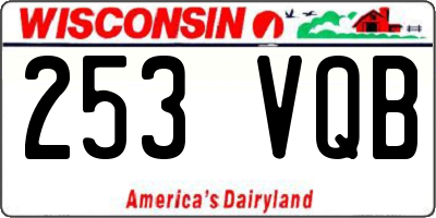 WI license plate 253VQB